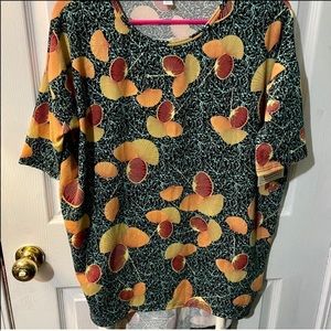 NWT ✨ LuLaRoe Colorful Abstract Print Tunic ~ Turquoise & Orange // Size XS
